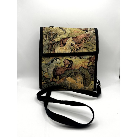 Danny K. Handbags - Danny K Purse Beverly Hills Crossbody Bag Farm Horses Travel Organizer Purse